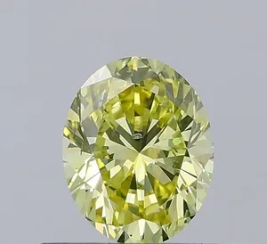 0.51ct OVAL Fancy Intense Yellow VS2 Coloured Lab diamond