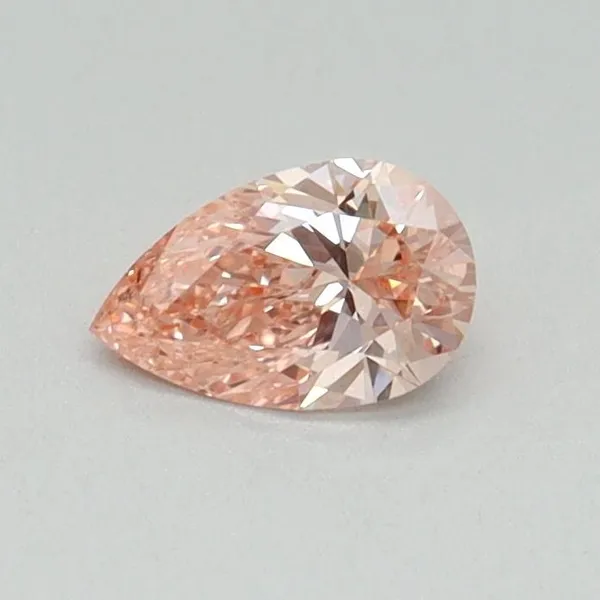 0.33ct PEAR Fancy Vivid Pink VS2 Coloured Lab diamond