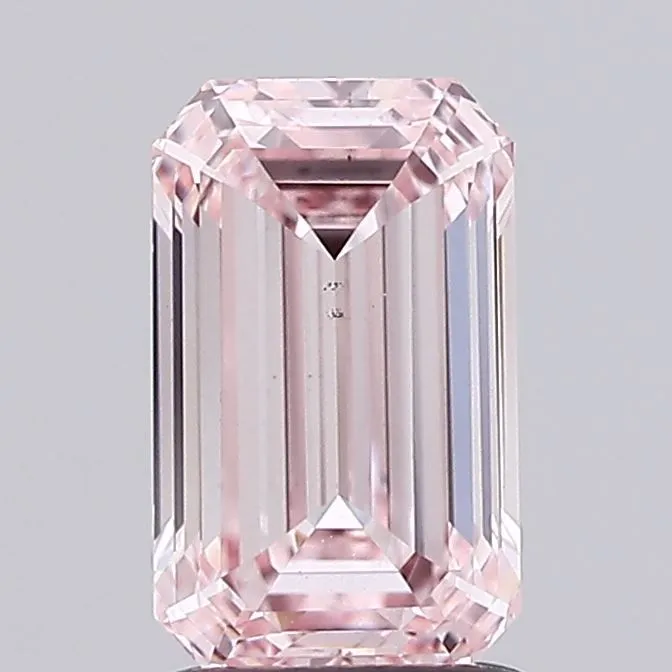 1.51ct EMERALD Fancy Intense Pink VS1 Coloured Lab diamond
