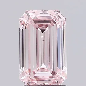 1.51ct EMERALD Fancy Intense Pink VS1 Coloured Lab diamond