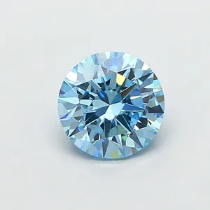 0.96ct ROUND Fancy Vivid Blue VS1 Coloured Lab diamond
