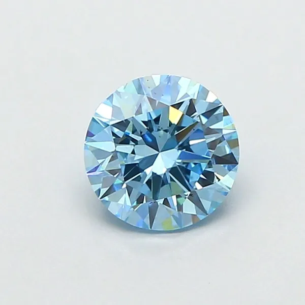 0.96ct ROUND Fancy Vivid Blue VS1 Coloured Lab diamond