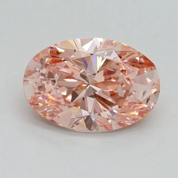 0.95ct OVAL Fancy Intense Pink SI1 Coloured Lab diamond
