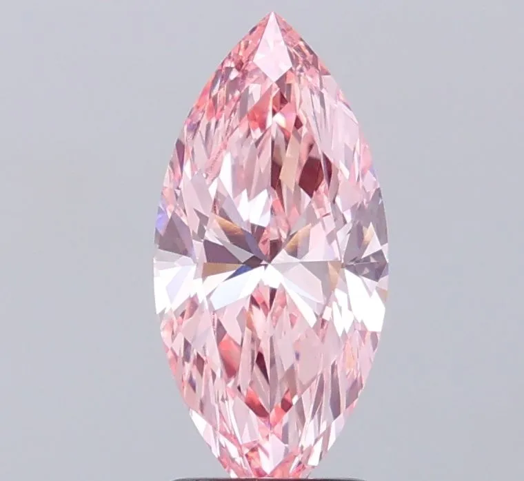 1.99ct MARQUISE Fancy Vivid Pink VVS2 Coloured Lab diamond