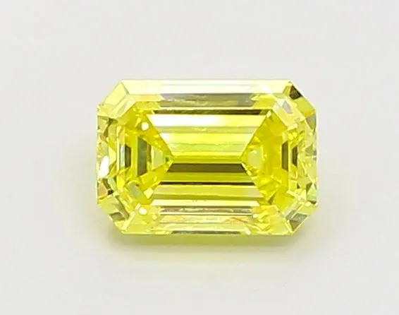1.11ct EMERALD Fancy Vivid Yellow VS1 Coloured Lab diamond