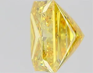 1.04ct PRINCESS Fancy Vivid Yellow SI1 Coloured Lab diamond