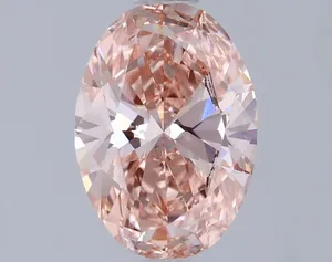 1.08ct OVAL Fancy Vivid Pink VS2 Coloured Lab diamond