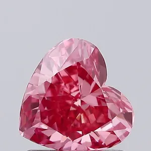 0.92ct HEART Fancy Vivid Pink VS1 Coloured Lab diamond