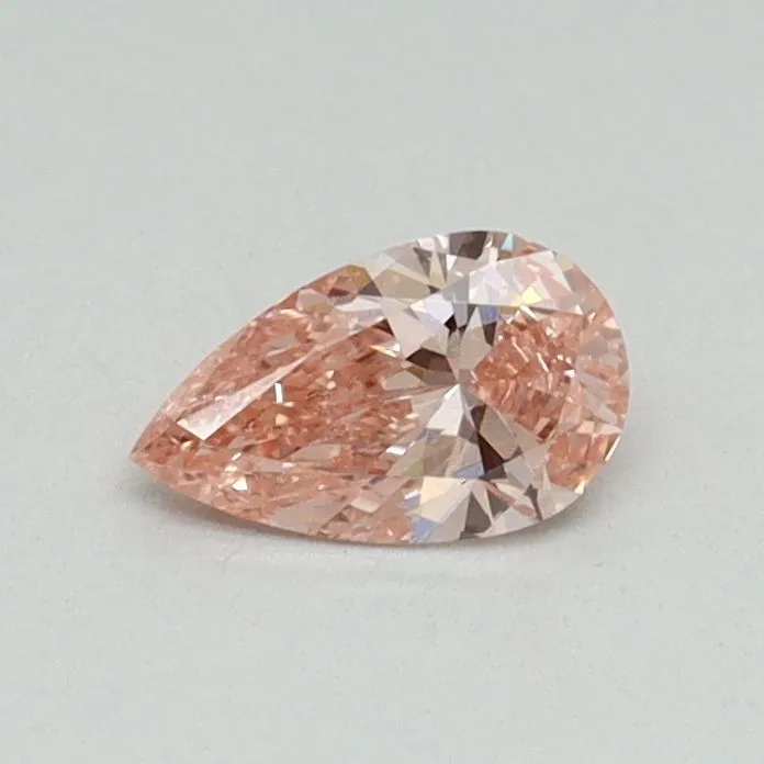 0.30ct PEAR Fancy Vivid Pink SI2 Coloured Lab diamond