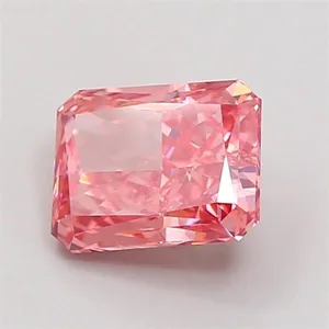 1.33ct RADIANT Fancy Vivid Pink VS1 Coloured Lab diamond