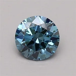 0.53ct ROUND Fancy Vivid Blue VVS1 Coloured Lab diamond