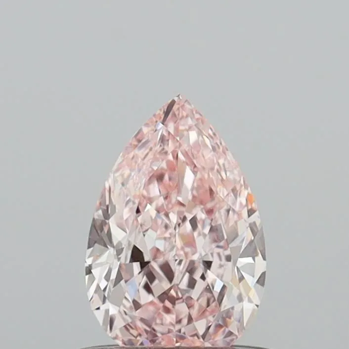 0.57ct PEAR Fancy Pink VVS2 Coloured Lab diamond