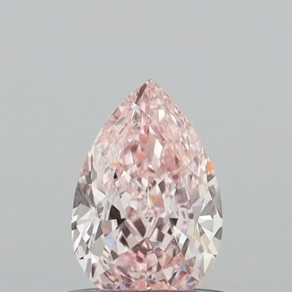 0.57ct PEAR Fancy Pink VVS2 Coloured Lab diamond
