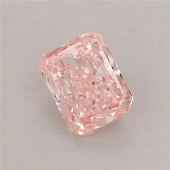 0.55ct RADIANT Fancy Vivid Pink SI1 Coloured Lab diamond