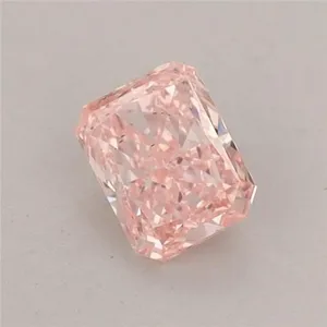 0.55ct RADIANT Fancy Vivid Pink SI1 Coloured Lab diamond