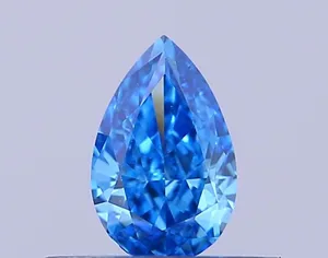 0.32ct PEAR Fancy Vivid Blue VVS2 Coloured Lab diamond