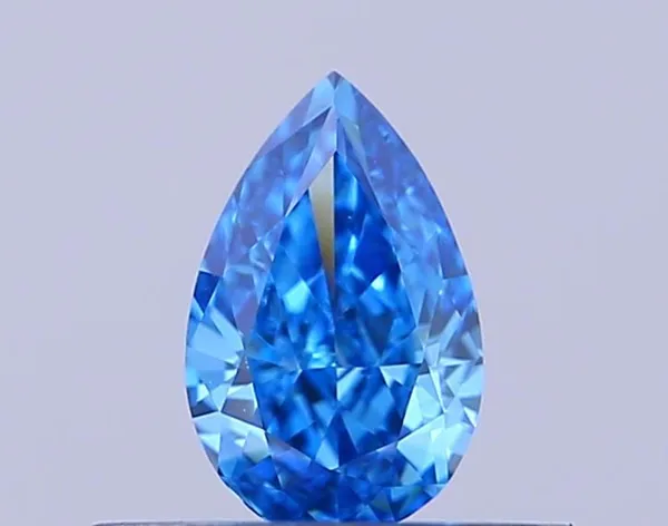 0.32ct PEAR Fancy Vivid Blue VVS2 Coloured Lab diamond