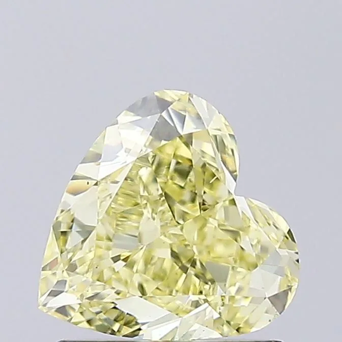 1.07ct HEART Fancy Yellow VS1 Coloured Lab diamond