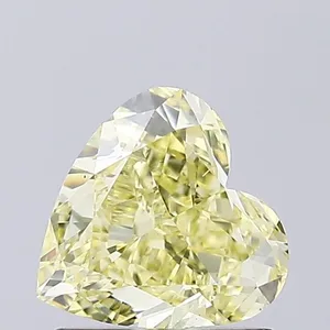 1.07ct HEART Fancy Yellow VS1 Coloured Lab diamond
