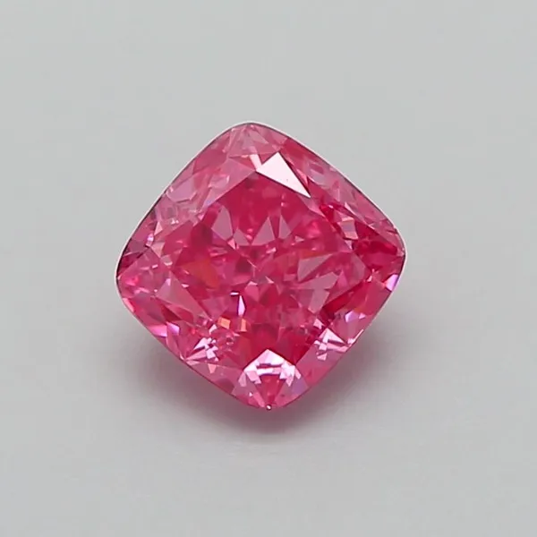 1.05ct CUSHION Fancy Vivid Pink VS1 Coloured Lab diamond