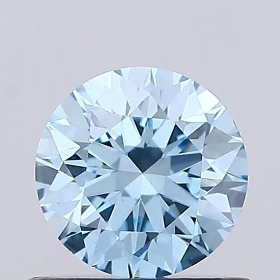 0.65ct ROUND Fancy Vivid Blue VS1 Coloured Lab diamond