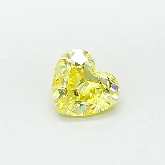 1.50ct HEART Fancy Intense Yellow VS2 Coloured Lab diamond