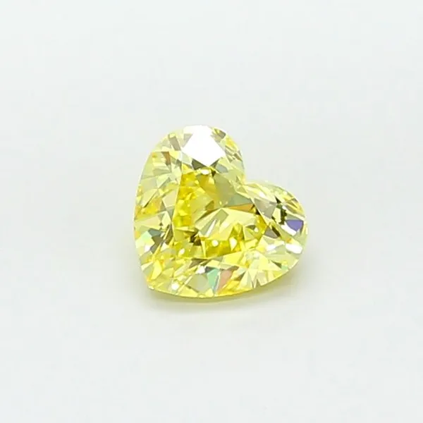 1.5ct HEART Fancy Intense Yellow VS2 Coloured Lab diamond