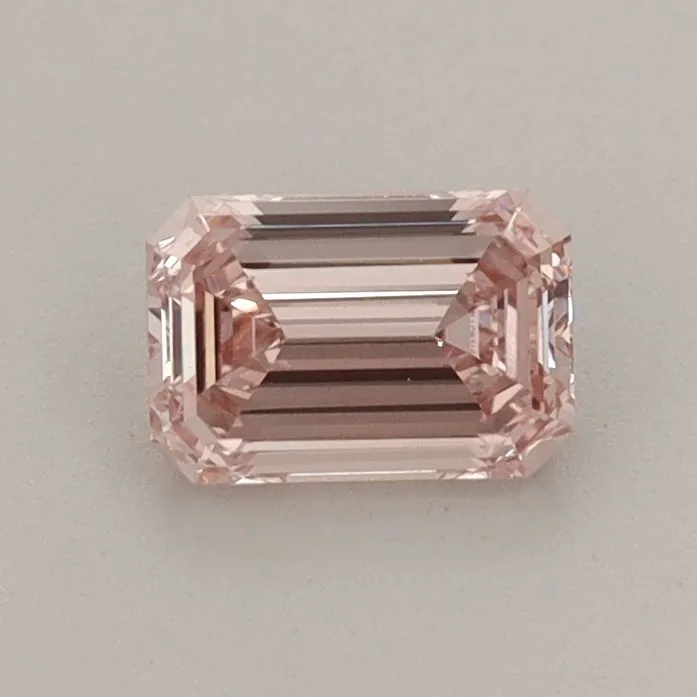 0.59ct EMERALD Fancy Intense Pink VS2 Coloured Lab diamond