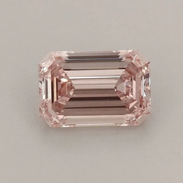 0.59ct EMERALD Fancy Intense Pink VS2 Coloured Lab diamond