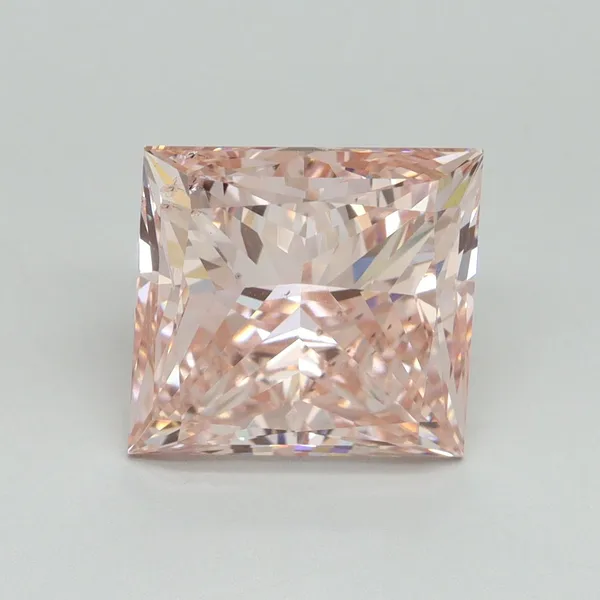 5.06ct PRINCESS Fancy Intense Pink VS2 Coloured Lab diamond