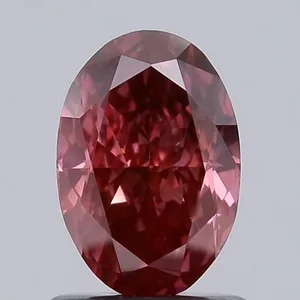 1.18ct OVAL Fancy Deep Pink VS2 Coloured Lab diamond