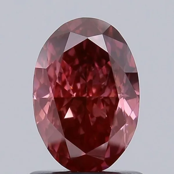 1.18ct OVAL Fancy Deep Pink VS2 Coloured Lab diamond