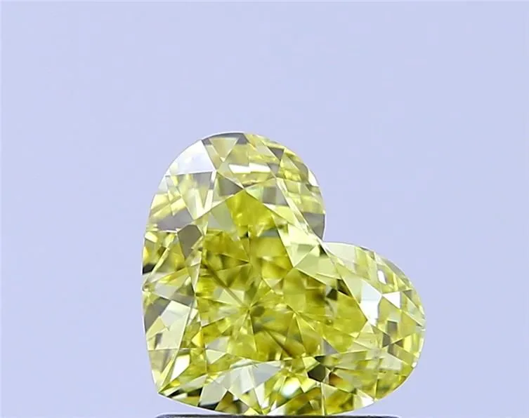 1.54ct HEART Fancy Intense Yellow VS2 Coloured Lab diamond