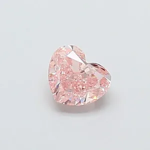 0.42ct HEART Fancy Pink VVS2 Coloured Lab diamond