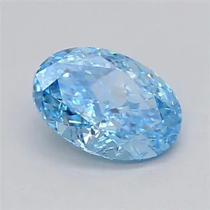 0.41ct OVAL Fancy Vivid Blue VVS2 Coloured Lab diamond