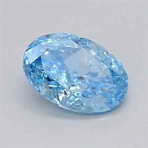 0.41ct OVAL Fancy Vivid Blue VVS2 Coloured Lab diamond