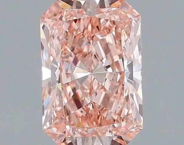 1.03ct RADIANT Fancy Vivid Pink VS2 Coloured Lab diamond