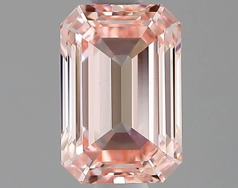 0.71ct EMERALD Fancy Vivid Pink VS1 Coloured Lab diamond