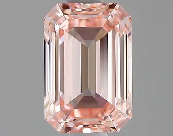 0.71ct EMERALD Fancy Vivid Pink VS1 Coloured Lab diamond