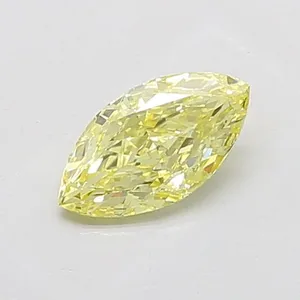1ct MARQUISE Fancy Intense Yellow VS2 Coloured Lab diamond