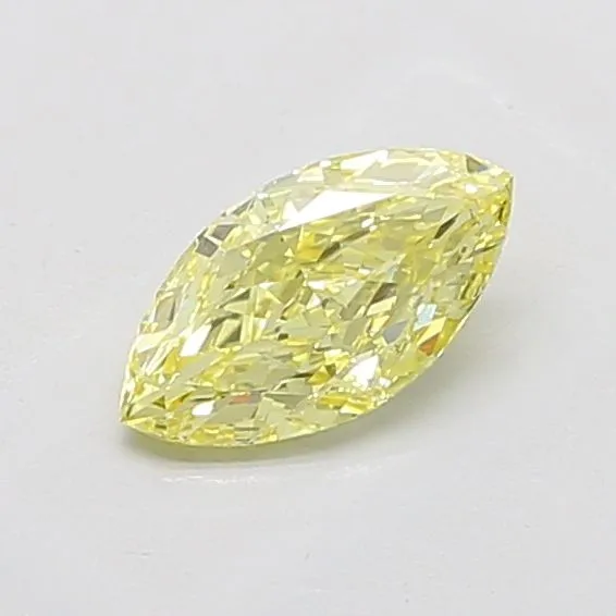 1ct MARQUISE Fancy Intense Yellow VS2 Coloured Lab diamond