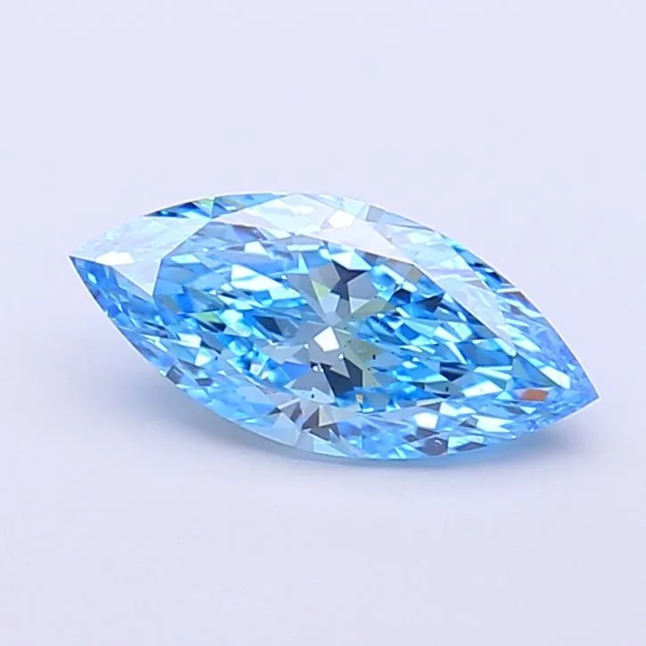 1.00ct MARQUISE Fancy Vivid Blue VS2 Coloured Lab diamond