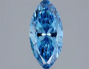 1.76ct MARQUISE Fancy Vivid Blue VS1 Coloured Lab diamond
