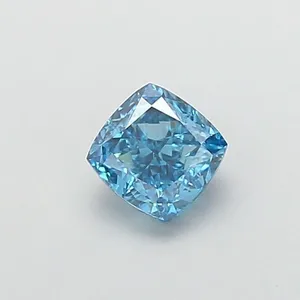 1.03ct CUSHION Fancy Vivid Blue VVS2 Coloured Lab diamond