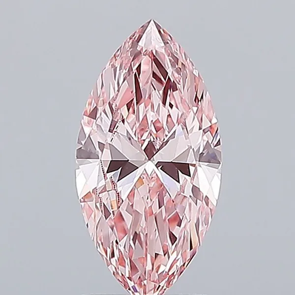 2ct MARQUISE Fancy Vivid Pink VVS2 Coloured Lab diamond