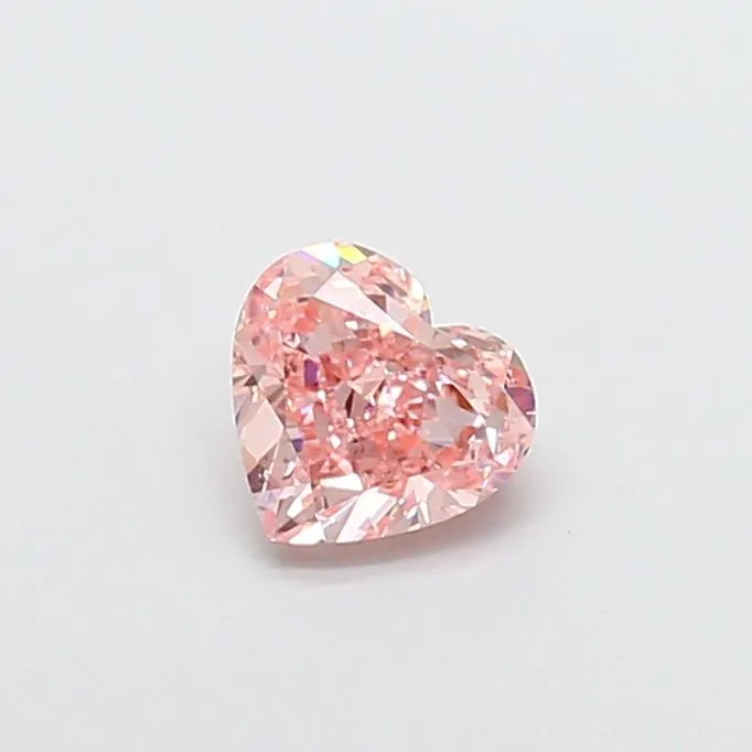 0.93ct HEART Fancy Vivid Pink VS2 Coloured Lab diamond