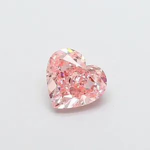 0.93ct HEART Fancy Vivid Pink VS2 Coloured Lab diamond