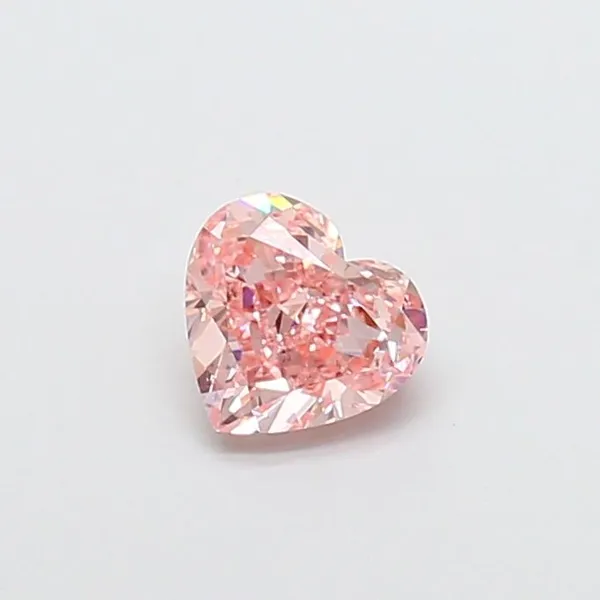 0.93ct HEART Fancy Vivid Pink VS2 Coloured Lab diamond
