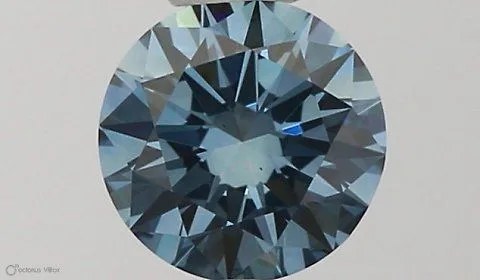 0.35ct ROUND Fancy Vivid Blue VS1 Coloured Lab diamond