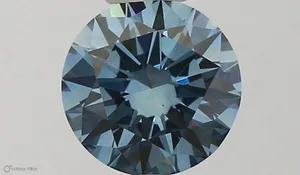 0.35ct ROUND Fancy Vivid Blue VS1 Coloured Lab diamond